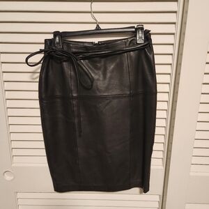 EUC lamb leather skirt